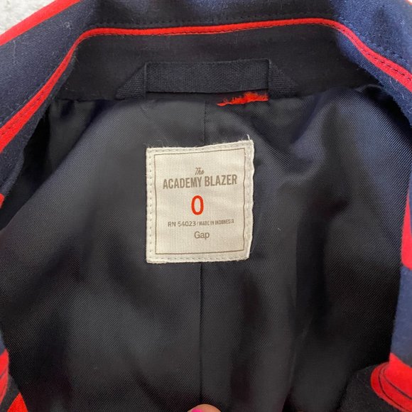 Gap The Academy Blazer Striped Red and Blue - Picture 6 of 12